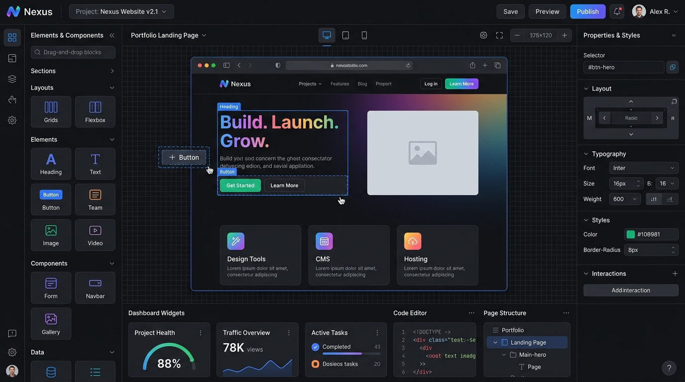 Nexus App & Website Builder Studio